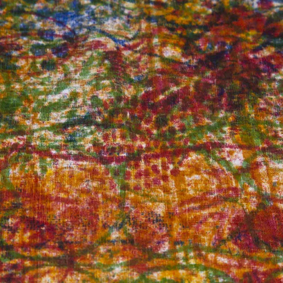 Handgjord bomullsduk Handgjord tryck en bit - märken Viadurini