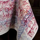 Bordsduk av italiensk konst med handtryckt bomull en bit - märken Viadurini