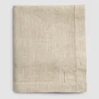 Rektangulär linneduk med knapphål och 10 knappar, lyx - Medelhavet Viadurini