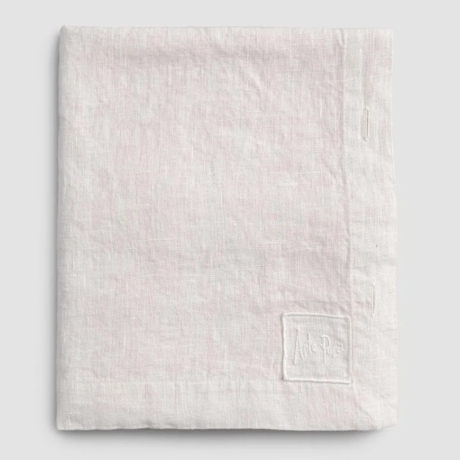 Rektangulär linneduk med knapphål och 10 knappar, lyx - Medelhavet Viadurini