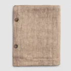 Rektangulär linneduk med knapphål och 10 knappar, lyx - Medelhavet Viadurini