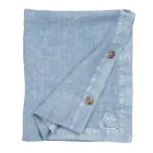 Rektangulär linneduk med knapphål och 10 knappar, lyx - Medelhavet Viadurini