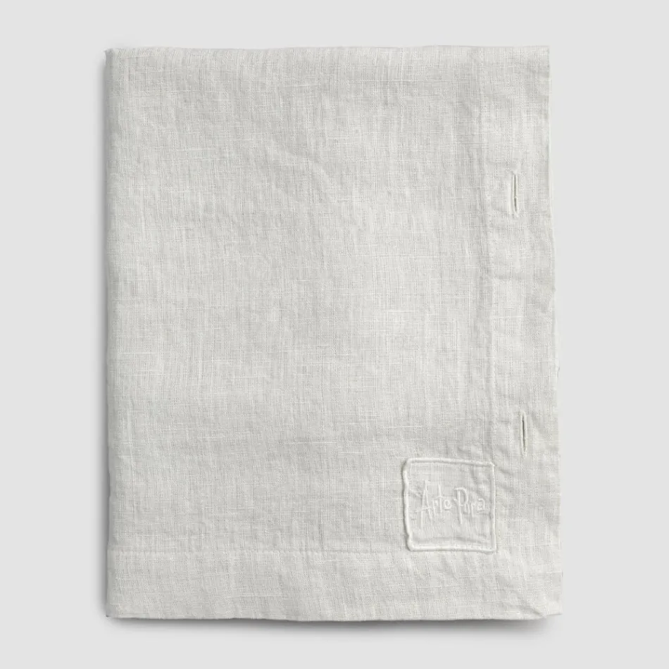 Rektangulär linneduk med knapphål och 12 lyxiga knappar - Medelhavet Viadurini