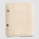 Rektangulär linneduk med knapphål och 12 lyxiga knappar - Medelhavet Viadurini