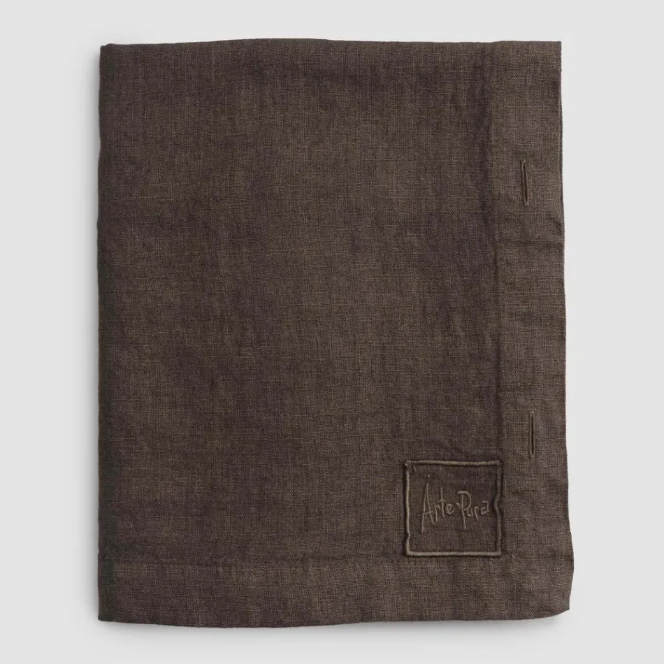 Rektangulär linneduk med knapphål och 12 lyxknappar - Medelhavet Viadurini