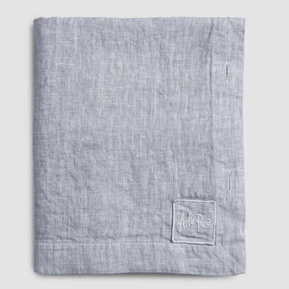 Rektangulär linneduk med knapphål och 12 lyxiga knappar - Medelhavet Viadurini