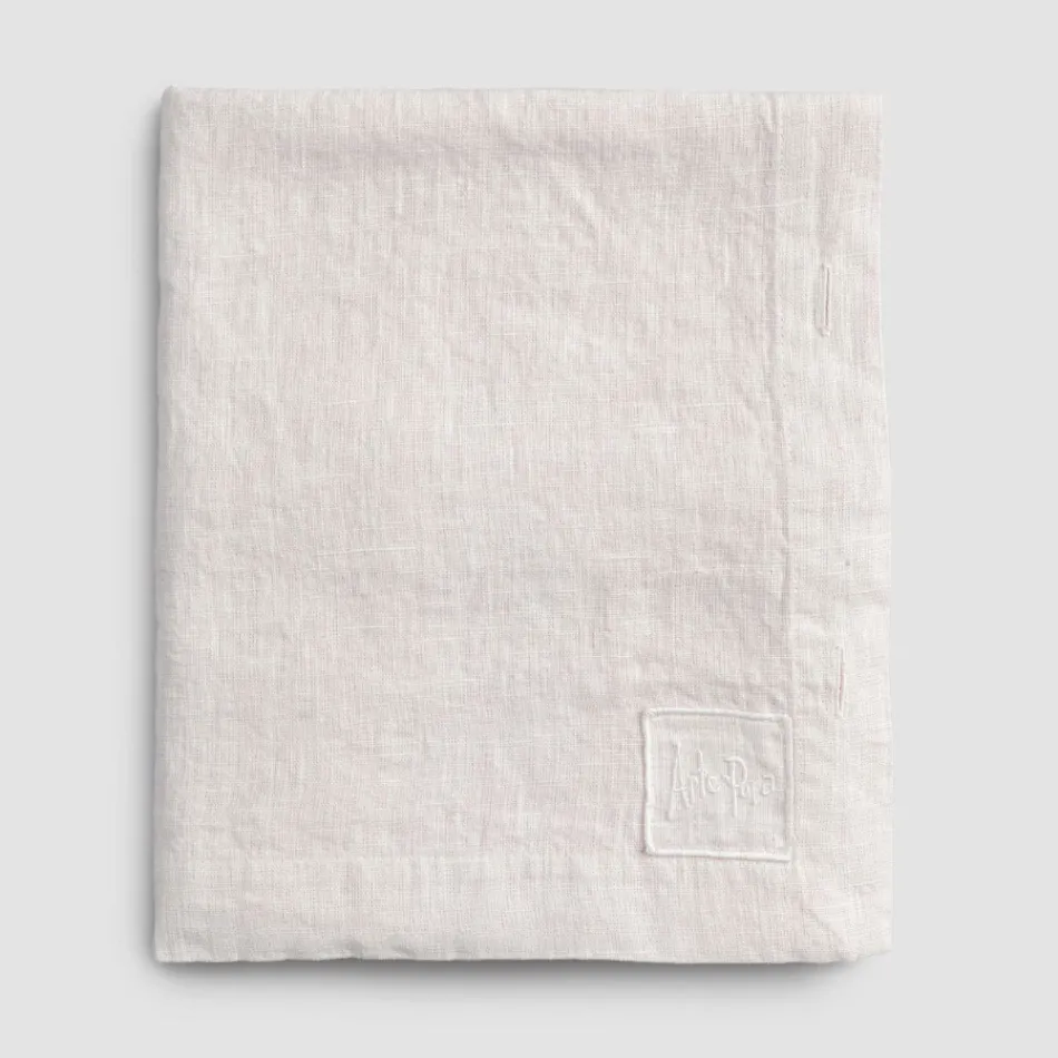 Rektangulär linneduk med knapphål och 12 lyxiga knappar - Medelhavet Viadurini