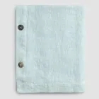 Lyxig modulfärgad linneduk med knapphål och 12 knappar - Medelhavet Viadurini