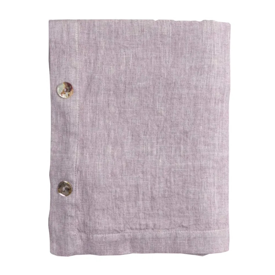 Lyxig modulfärgad linneduk med knapphål och 12 knappar - Medelhavet Viadurini
