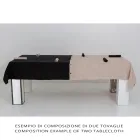 Lyxig modulfärgad linneduk med knapphål och 12 knappar - Medelhavet Viadurini