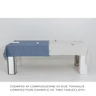 Lyxig modulfärgad linneduk med knapphål och 12 knappar - Medelhavet Viadurini