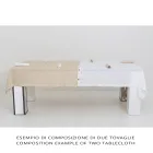 Lyxig modulfärgad linneduk med knapphål och 12 knappar - Medelhavet Viadurini