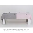 Lyxig modulfärgad linneduk med knapphål och 12 knappar - Medelhavet Viadurini