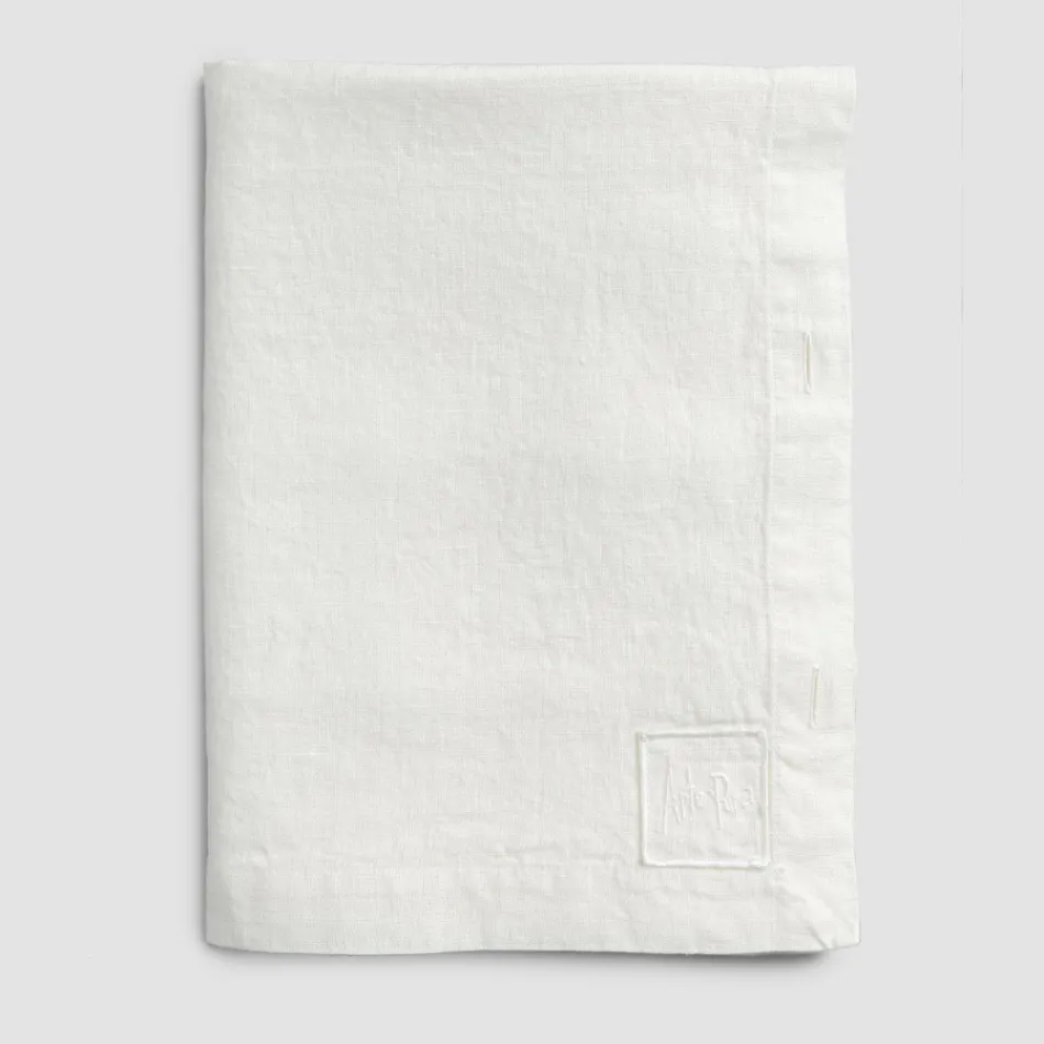 Lyxig modulfärgad linneduk med knapphål och 12 knappar - Medelhavet Viadurini