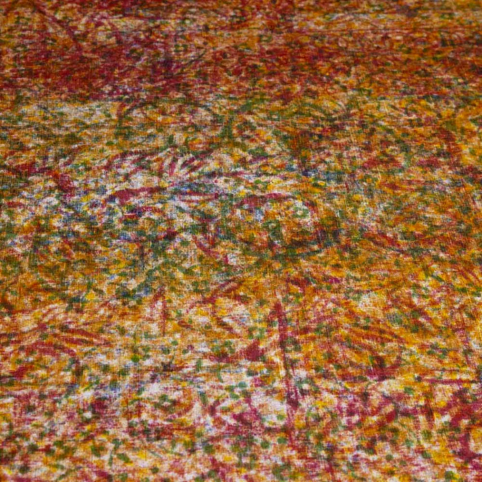 Italiensk tillverkad bordsduk av hög kvalitet i handtryckt bomull - varumärken Viadurini