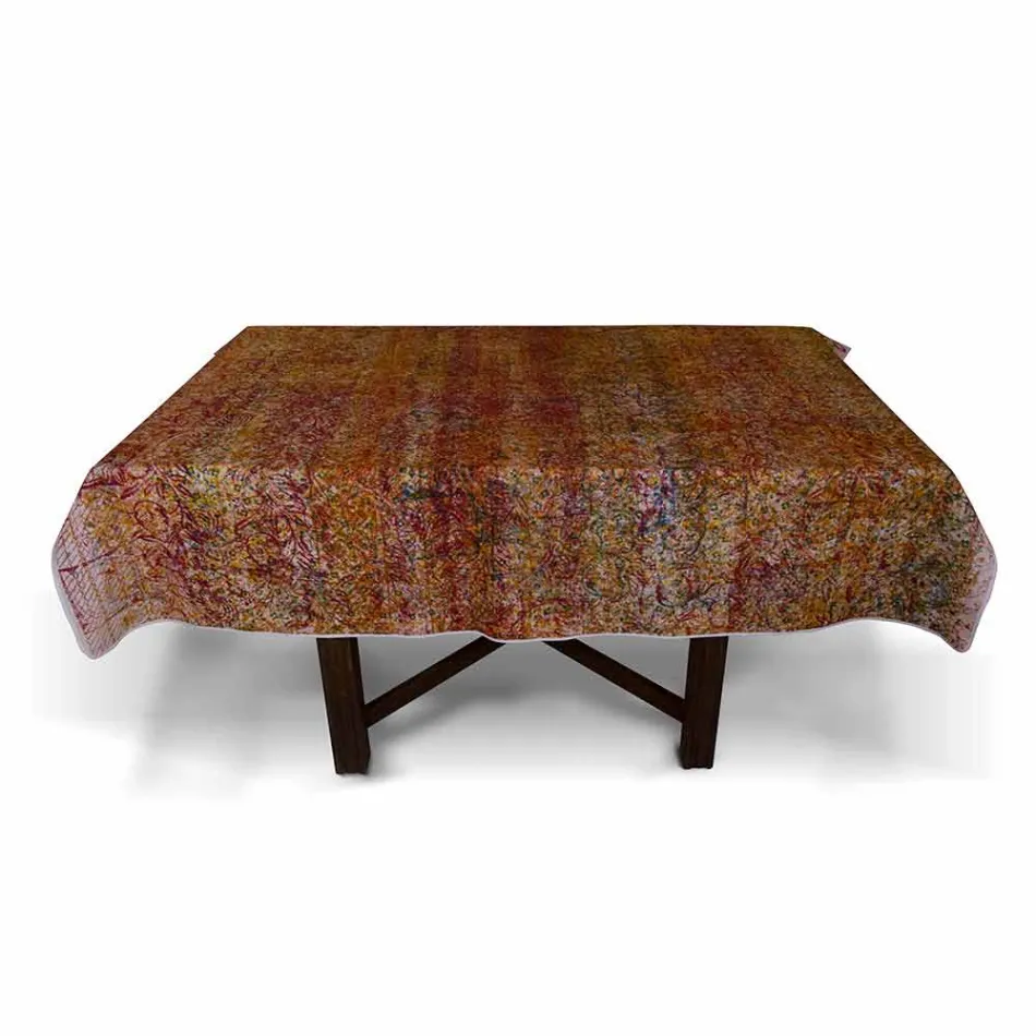 Italiensk tillverkad bordsduk av hög kvalitet i handtryckt bomull - varumärken Viadurini