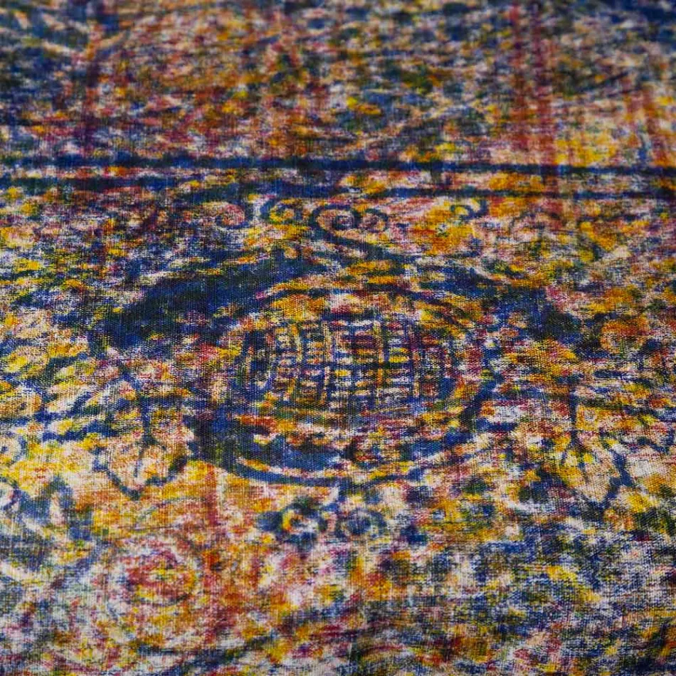 Italiensk tillverkad bordsduk av hög kvalitet i handtryckt bomull - varumärken Viadurini