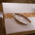 Mycket tillverkad italiensk tryckt bomull och linnedduk - märken Viadurini