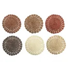 Rund bordstable Virkad bordstablett Olika färger 12 delar - Punzolo Viadurini