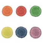 Rund bordstable Virkad bordstablett Olika färger 12 delar - Punzolo Viadurini