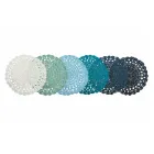 Rund bordstable Virkad bordstablett Olika färger 12 delar - Punzolo Viadurini