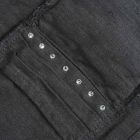 Bordstabletter och bestickhållare med kristaller i svart linne, 2 delar - Nabuko Viadurini