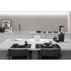 Linneservetter med svarta eller smörkristaller, 6 stycken italiensk lyx - Prezio Viadurini