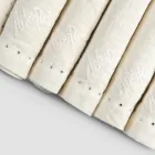 Linneservetter med svarta eller smörkristaller, 6 stycken italiensk lyx - Prezio Viadurini