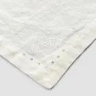 Linneservetter med svarta eller smörkristaller, 6 stycken italiensk lyx - Prezio Viadurini