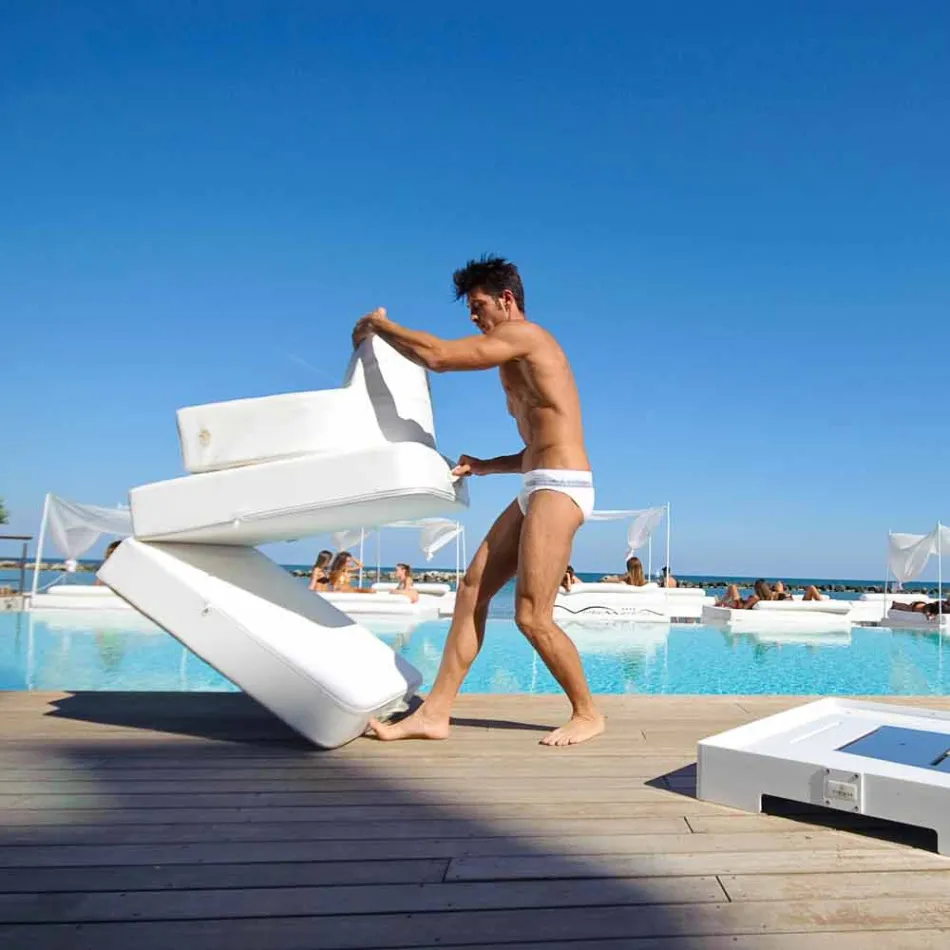 Trona flytande stol vit design gjort i Italien Viadurini