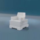 Trona flytande stol vit design gjort i Italien Viadurini