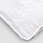 Stort resväska i linne med italiensk lyxig sinergiaspets - Randall Viadurini