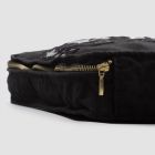 Stor kosmetikaväska i linne och bomull med Farnese spets och dragkedja, 2 ytbehandlingar - Mike Viadurini