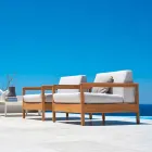 Varaschin Bali modern utomhus fåtölj i stoppad tyg Viadurini