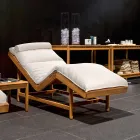 Varaschin Streckkod samtida trädgårdsbädd / inomhus teak Viadurini