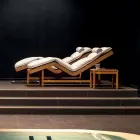 Varaschin Streckkod samtida trädgårdsbädd / inomhus teak Viadurini