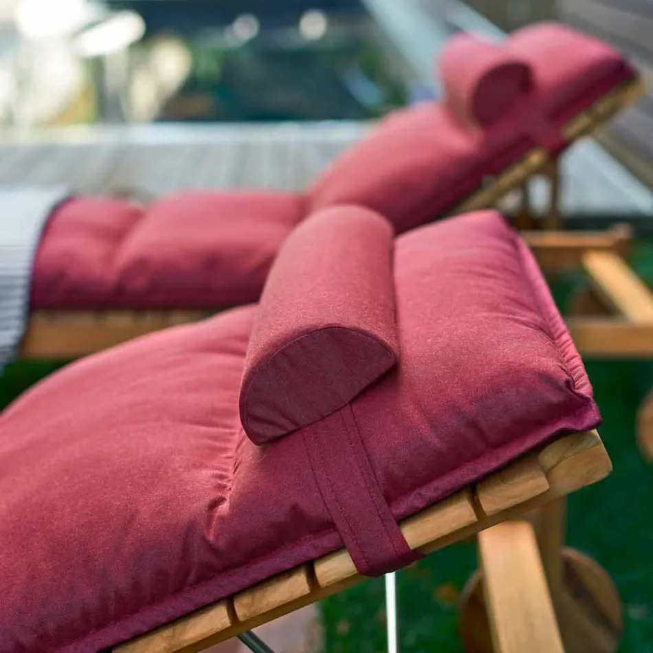 Varaschin Streckkod samtida trädgårdsbädd / inomhus teak Viadurini