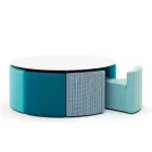 Varaschin Big In & Out trädgårdsbord + 8 moderna designfåtöljer Viadurini