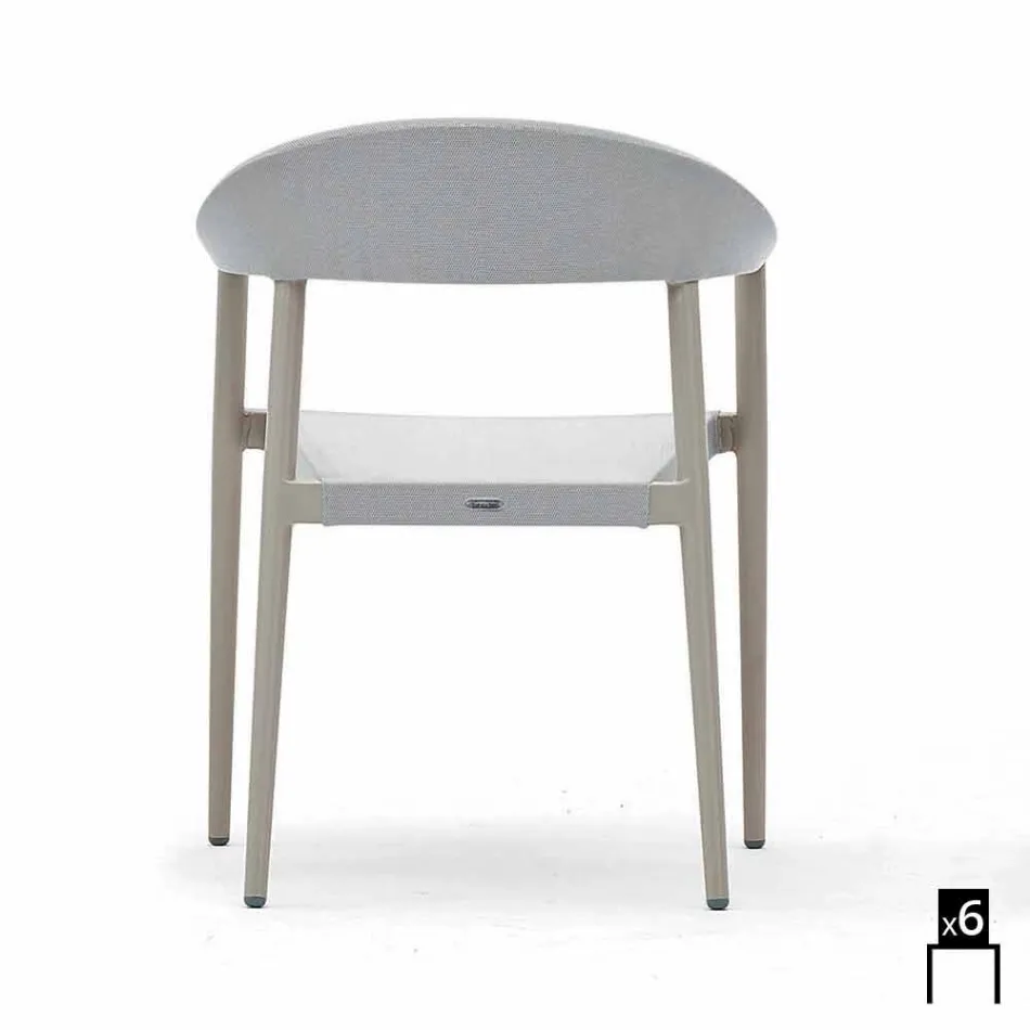 Varaschin Clever stol av modern design trädgård, 6 st Viadurini