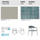 Varaschin Clever stol av modern design trädgård, 6 st Viadurini