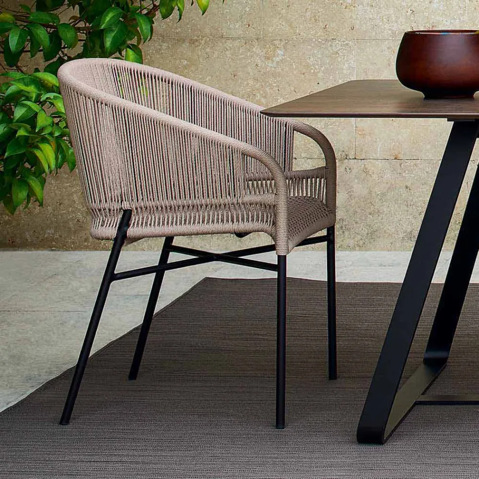 Varaschin Cricket stol med handvävda yttre, 2 stycken Viadurini