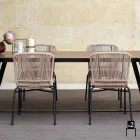 Varaschin Cricket utomhus stol modern vävda för hand, 2 st Viadurini