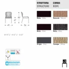 Varaschin Cricket utomhus stol modern vävda för hand, 2 st Viadurini