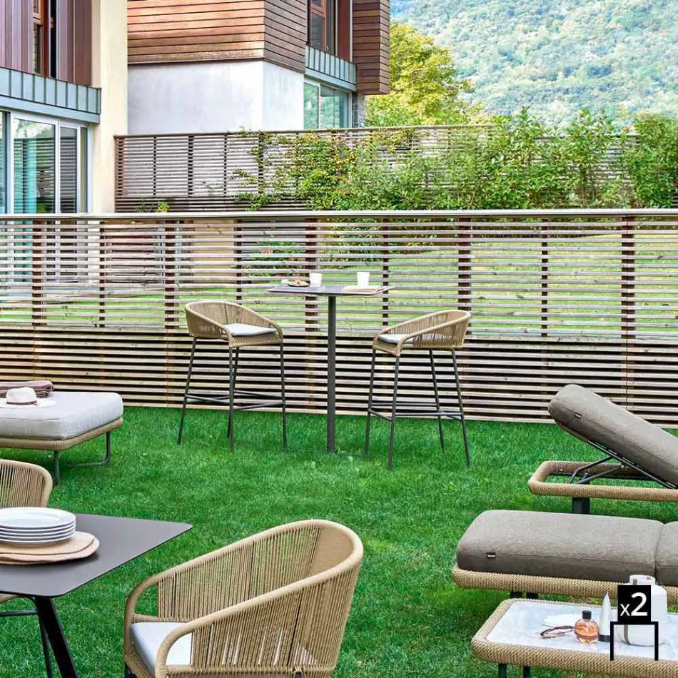 Varaschin Cricket pall modern trädgård aluminium, 2 st Viadurini