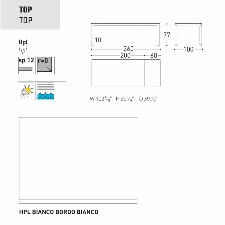 Varaschin Dolmen trädgårdsbordet utdrag upp till 380 cm Viadurini