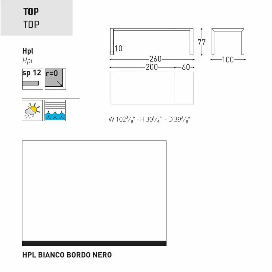 Varaschin Dolmen trädgårdsbordet utdrag upp till 380 cm Viadurini