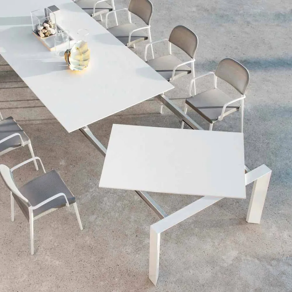 Varaschin Dolmen trädgårdsbordet utdrag upp till 380 cm Viadurini