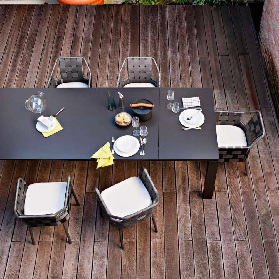 Varaschin Dolmen trädgårdsbordet utdrag upp till 380 cm Viadurini