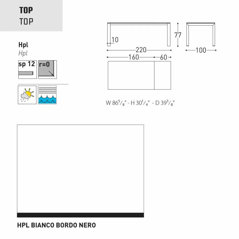 Varaschin Dolmen trädgårdsbordet utdrag upp till 380 cm Viadurini