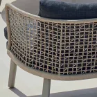 Varaschin Emma modern tvåsitsad stoppad trädgårdssoffa Viadurini